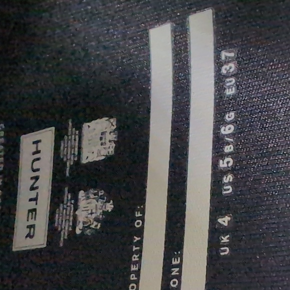 Hunter Girls Original Tall Rain Boots Starcloud Glitter Black Big Kids Size 5 - Picture 9 of 9